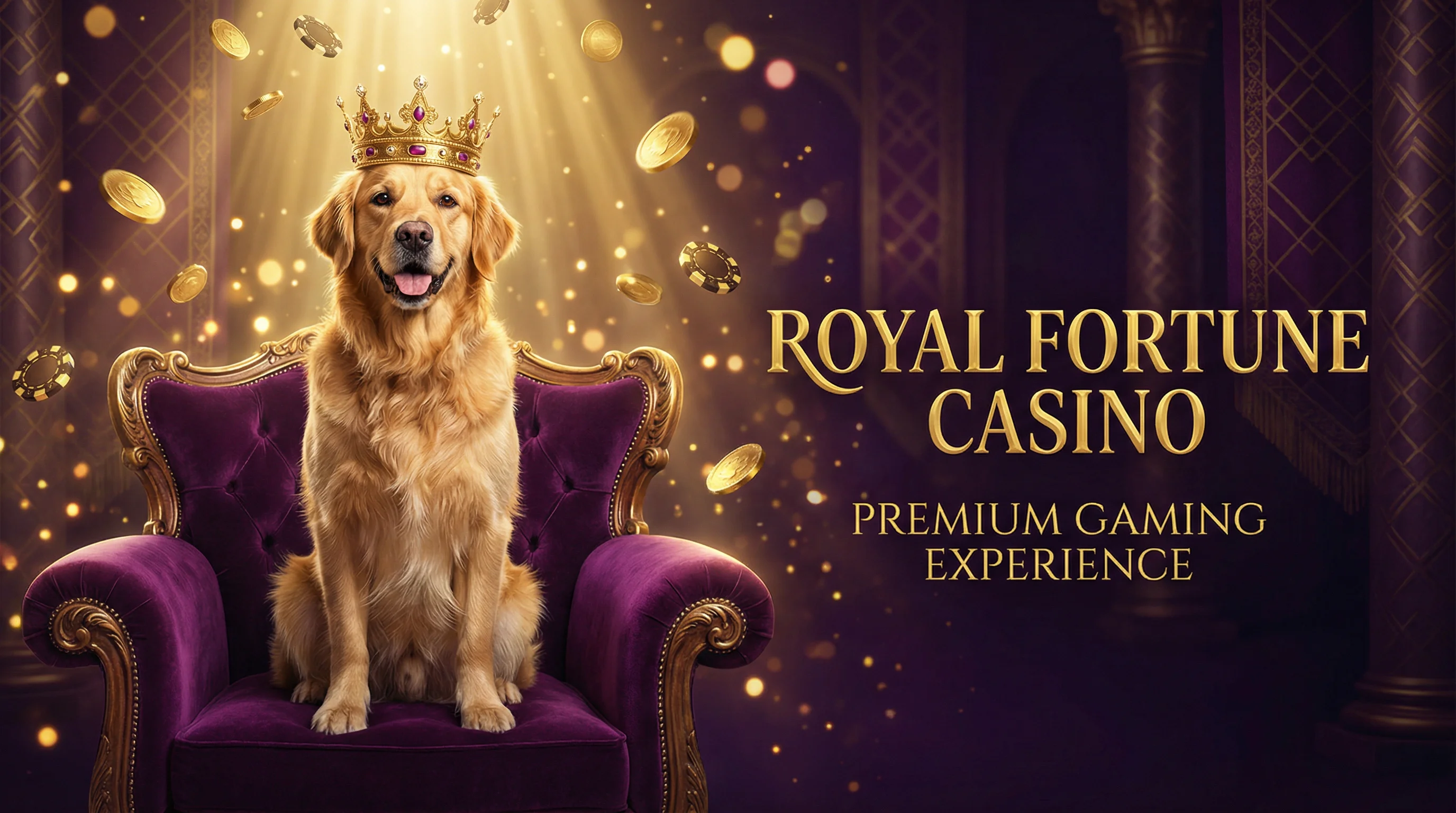 Casino Codere con temática de perro dorado y monedas